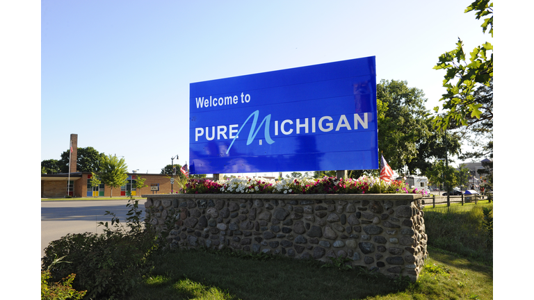 'Welcome to pure Michigan' sign
