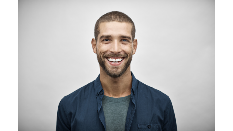 Handsome Young Adult Businessman With Stubble