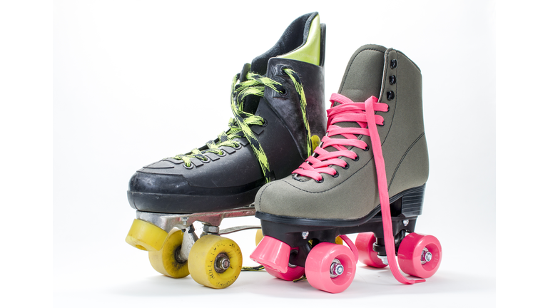 Roller Skate Shoes On White Background