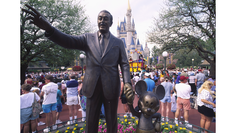 Statue of Walt Disney and Mickey Mouse