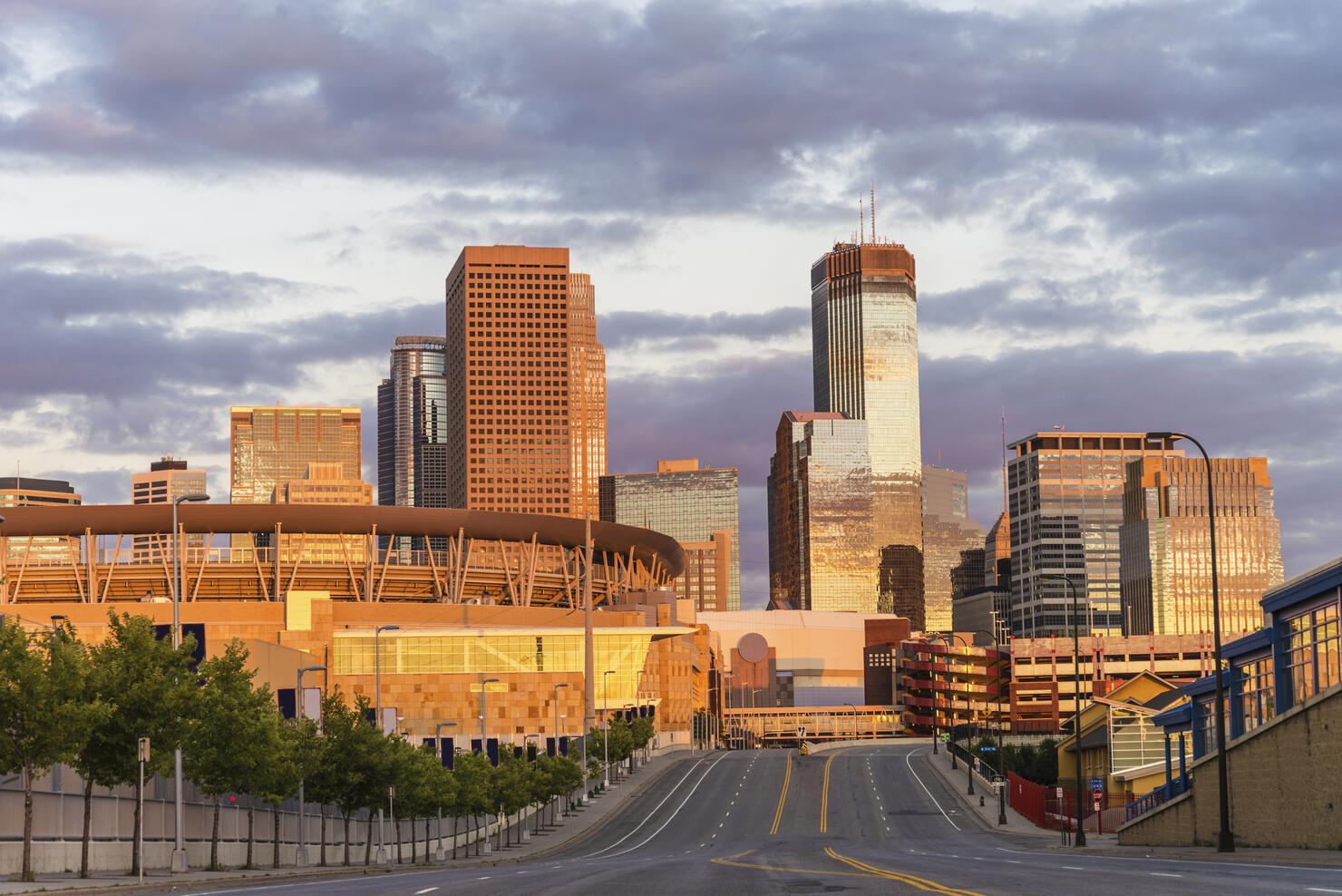 Minneapolis Skyline and Minnesota Twins Target Field - Horizontal