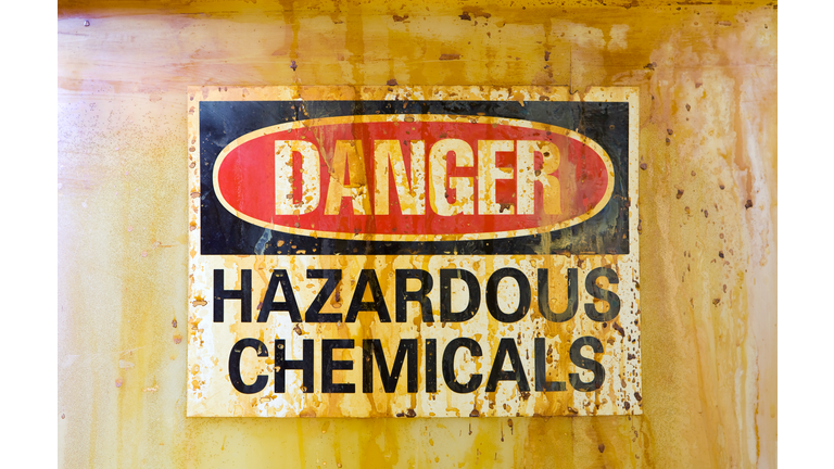 Danger Hazardous Chemicals Sign on a Barrel