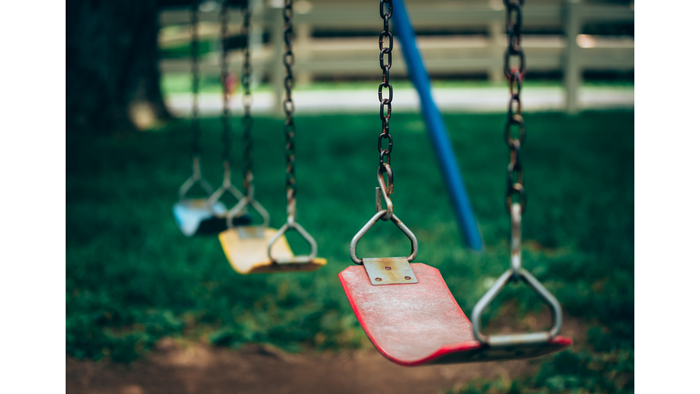 Close-Up Of Swings In Playground