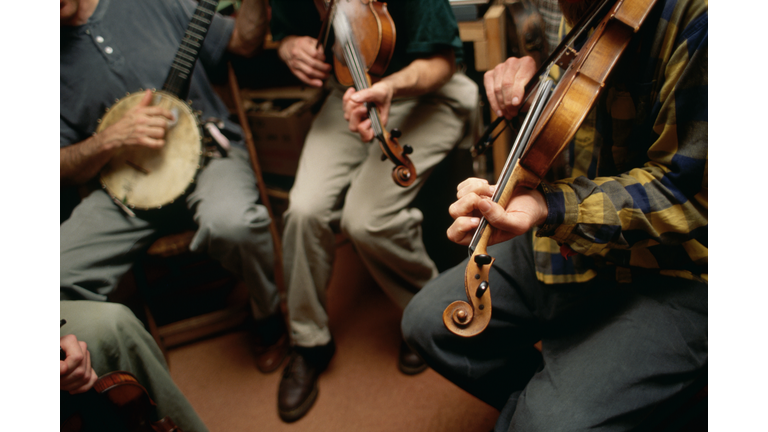 Bluegrass Musicians Rehearsing