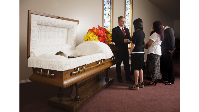 Family Receiving Guests at a Funeral