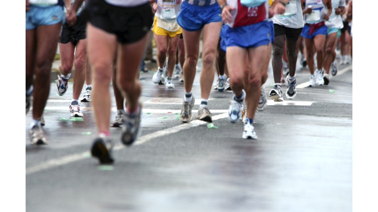 Group of runners on the Road