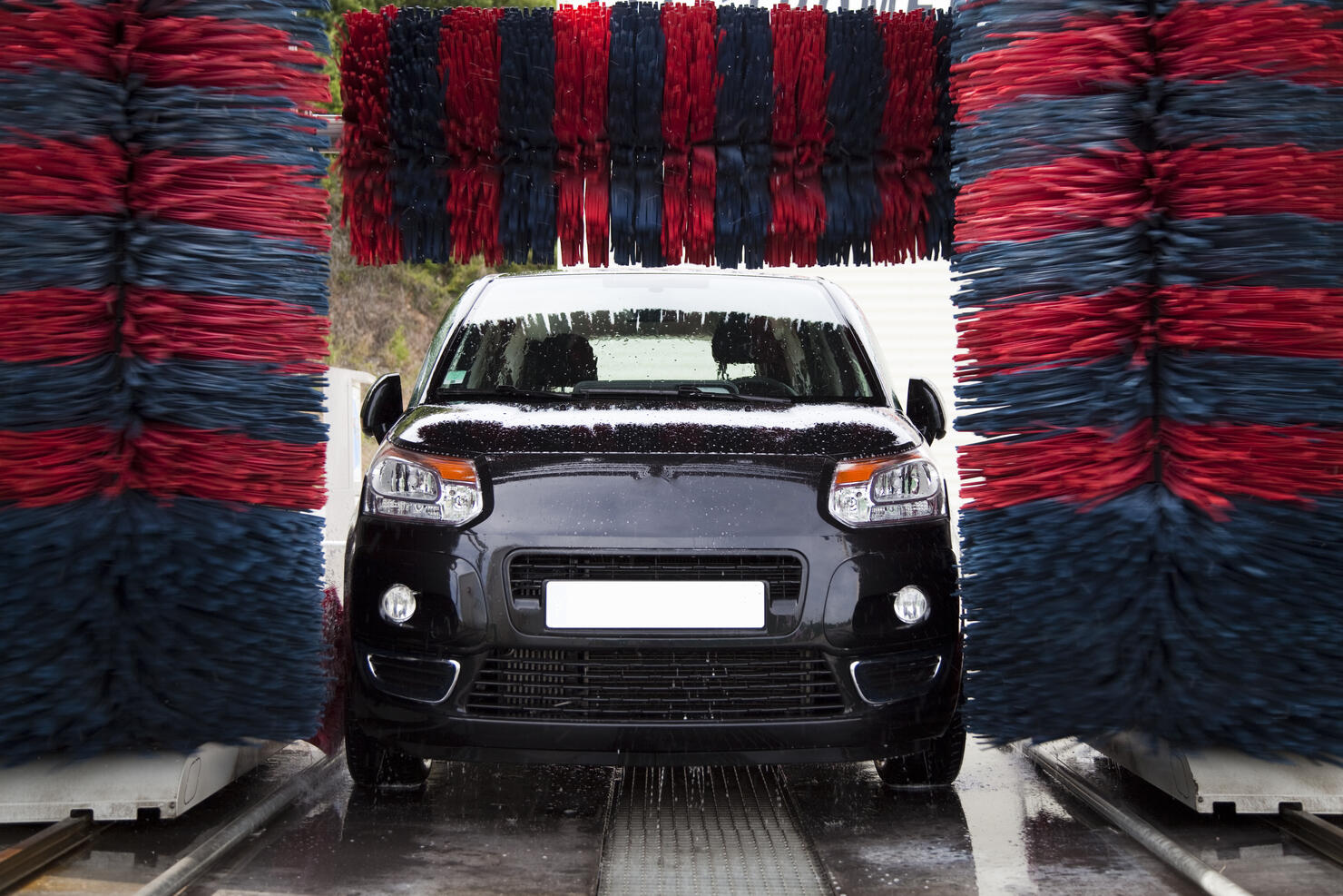 car in a car wash