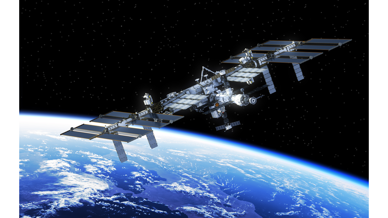 International Space Station Orbiting Earth