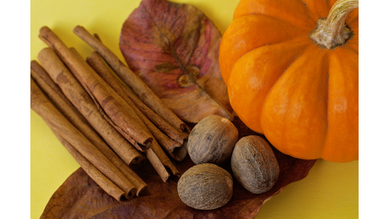 Ingredients for making pumpkin spice