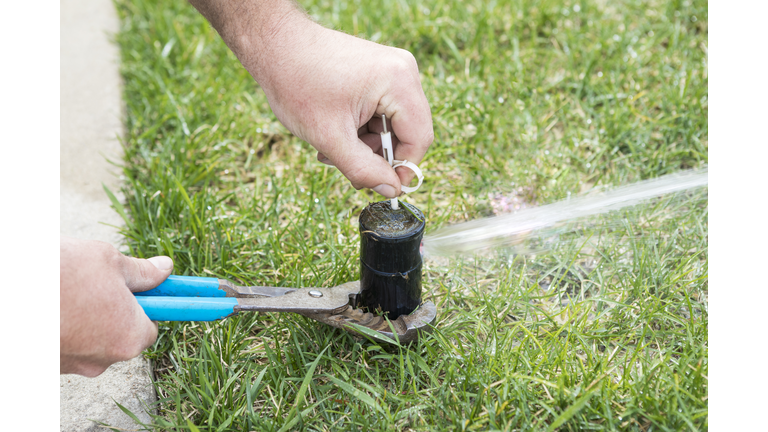 Sprinkler Head Adjustment for Home Lawn Irrigation System