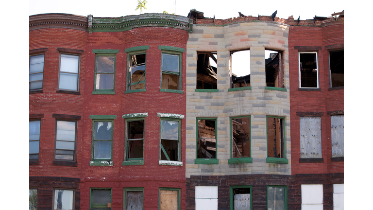 Abandoned row houses