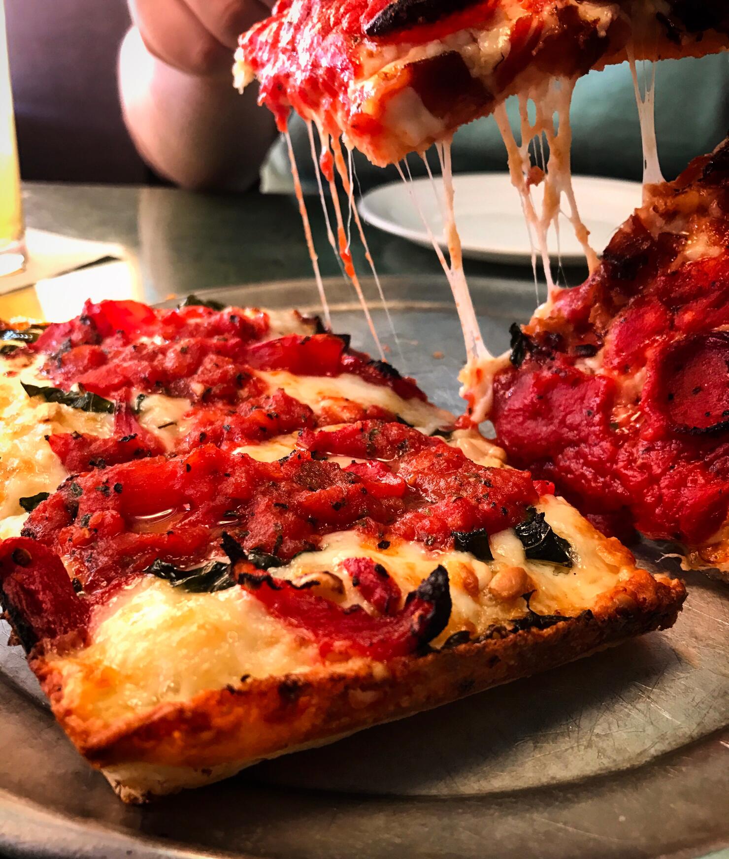 Detroit style pizza
