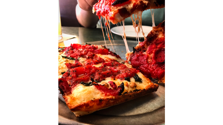 Detroit style pizza