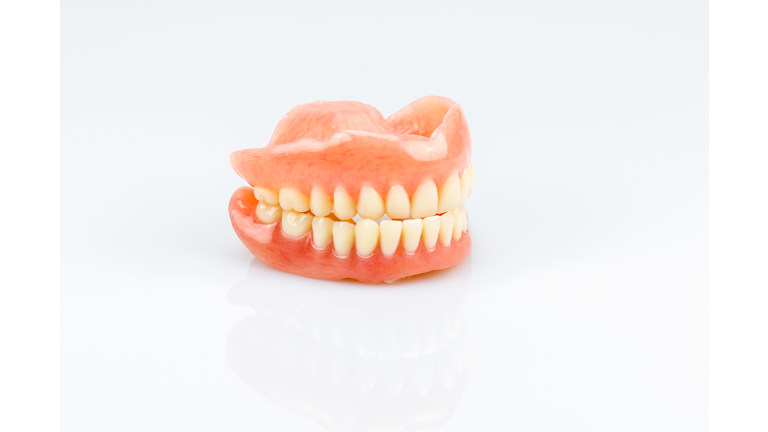 Dentures Over White Background