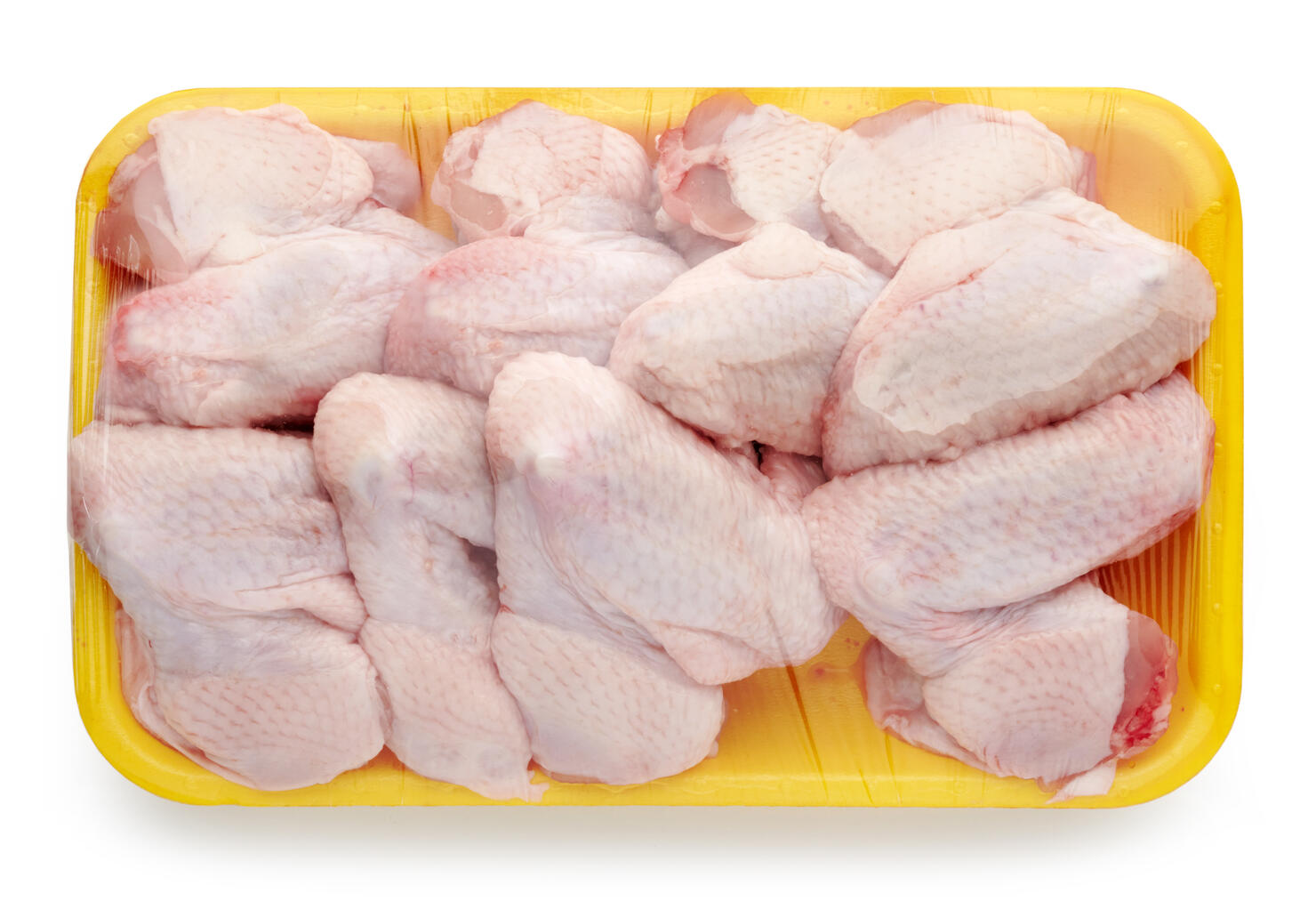 raw chicken wings package
