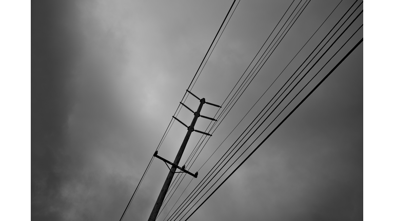 Utility Pole and Cables