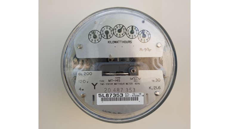 Close up of electric meter