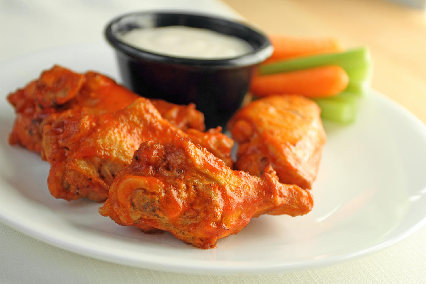 Buffalo chicken wings plate