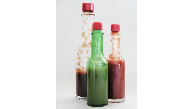 Three different types of hot sauces