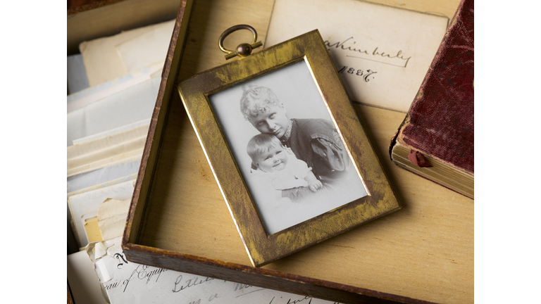 Antique Photo of Mother and Child