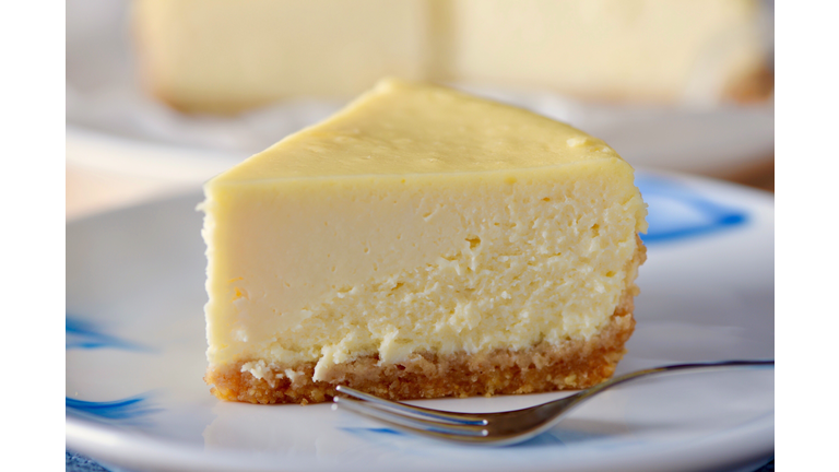 Close-Up Of Cheesecake Served On Table