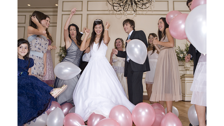 Dancing at quinceanera