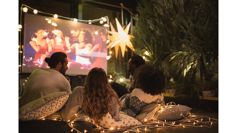 Movie night at back yard