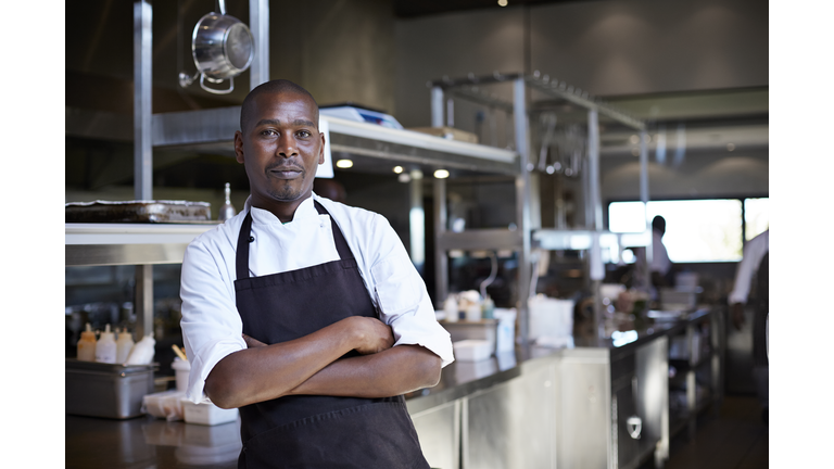 Portrait of male chef at restaurant