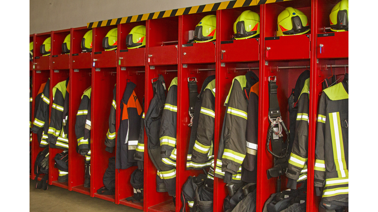 equipment locker of a fire station