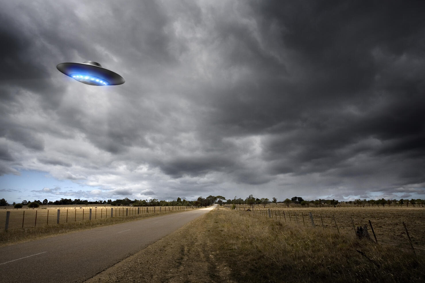 UFO on Country Road