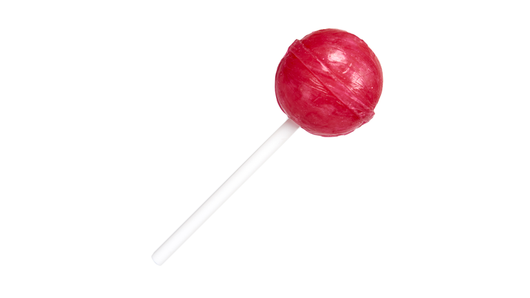 Color lollipop, bright cool candy. Isolated background