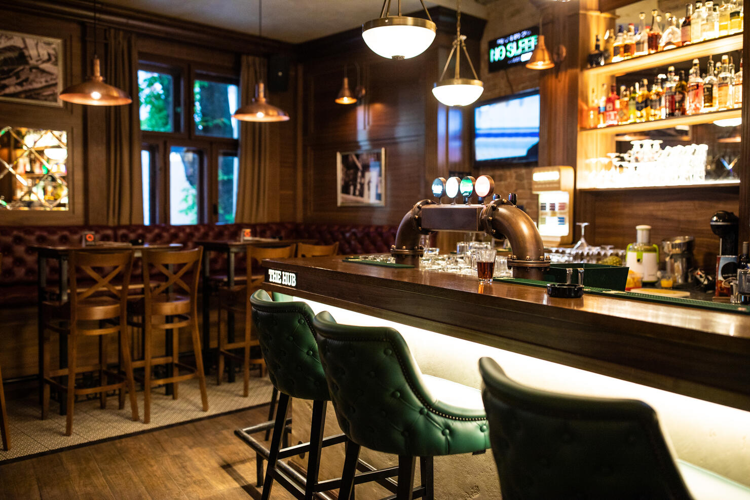 Interior of Irish pub