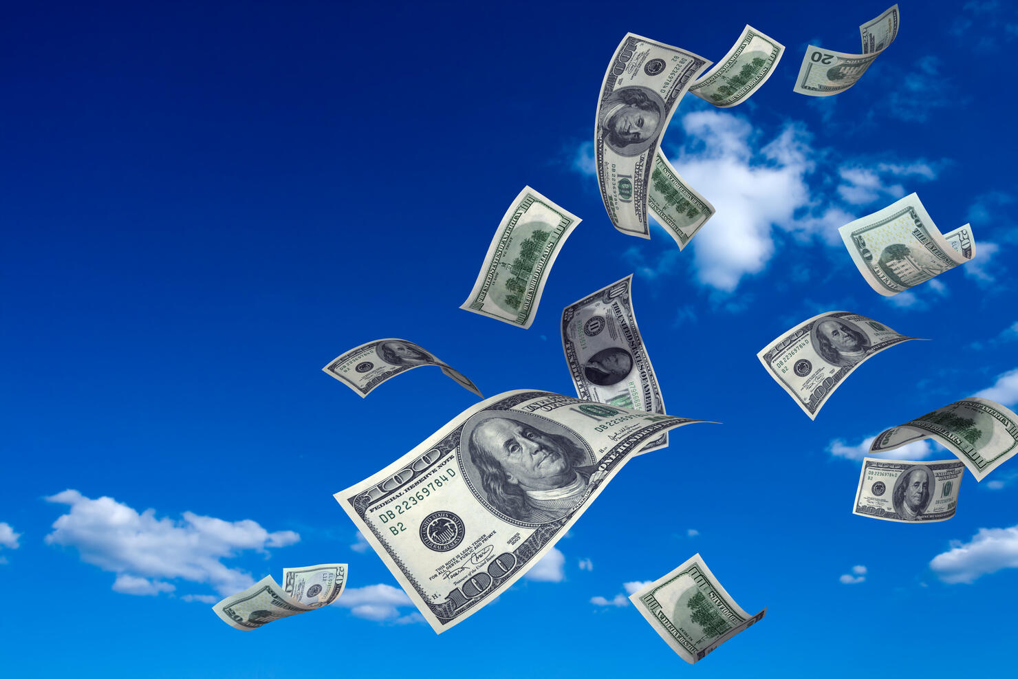 Money Falling from Sky