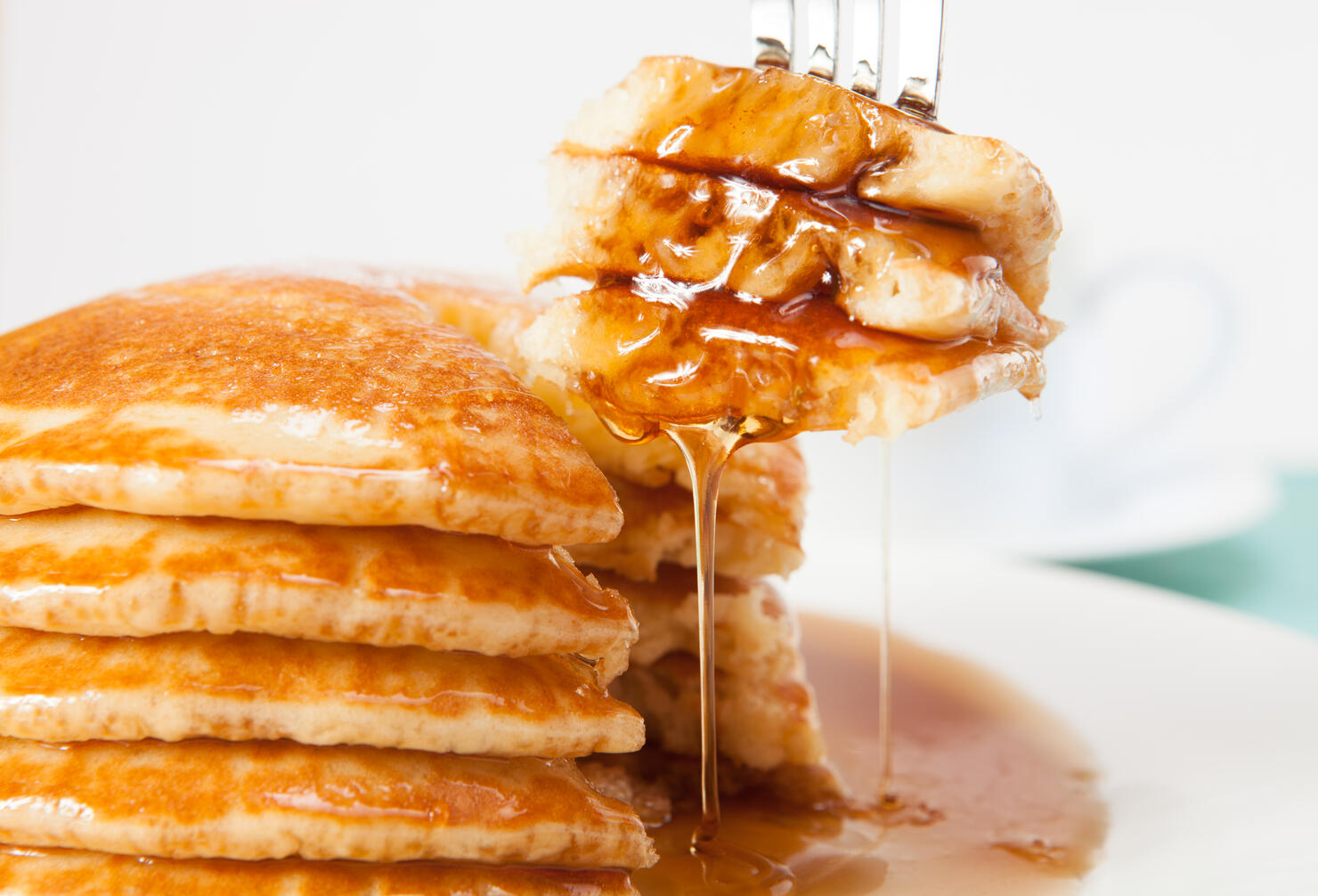 Fork in pancakes
