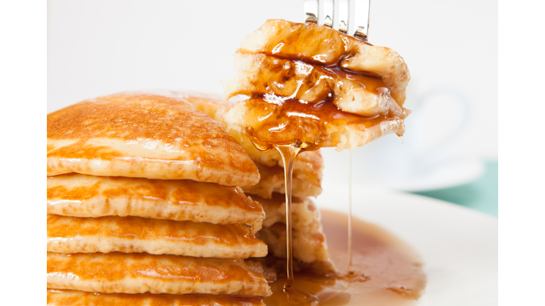 Fork in pancakes