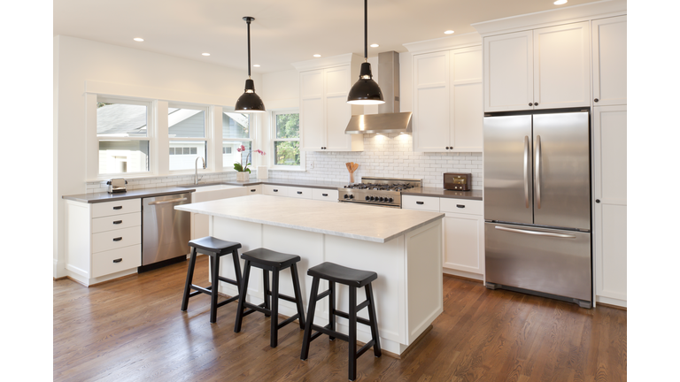 New kitchen in modern luxury home