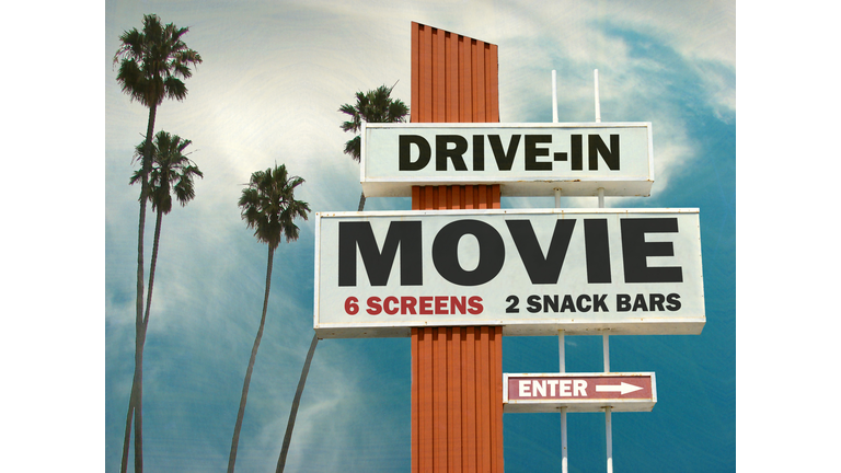 drive in movie sign