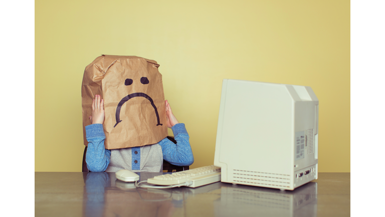 Sad Paper Bag Boy is Cyber Bullying Victim