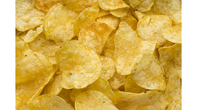 Pile of potato chips