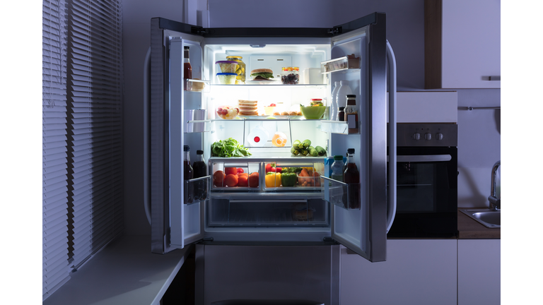 Open Refrigerator In Kitchen