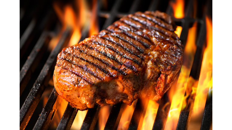 Beef steak on the grill