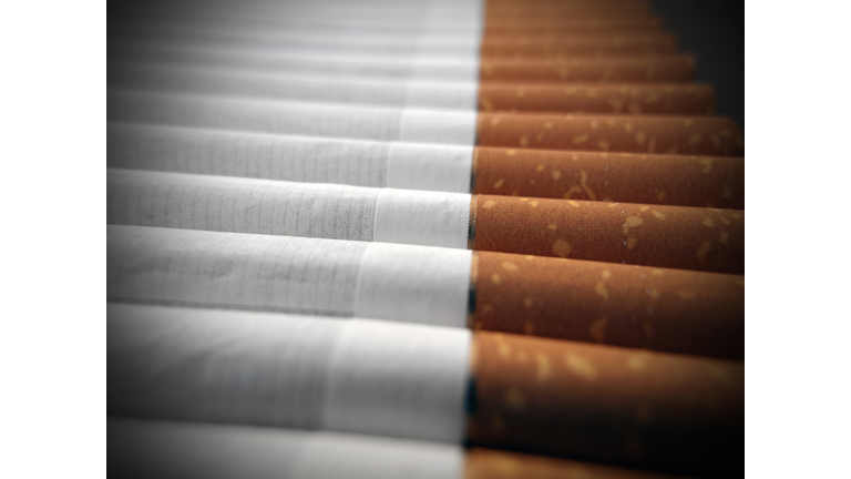 Row of cigarettes