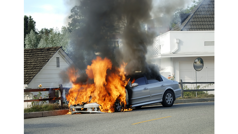 Car on fire