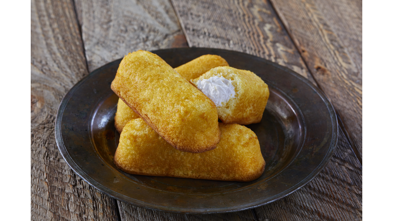 Twinkies on Rustic Plate