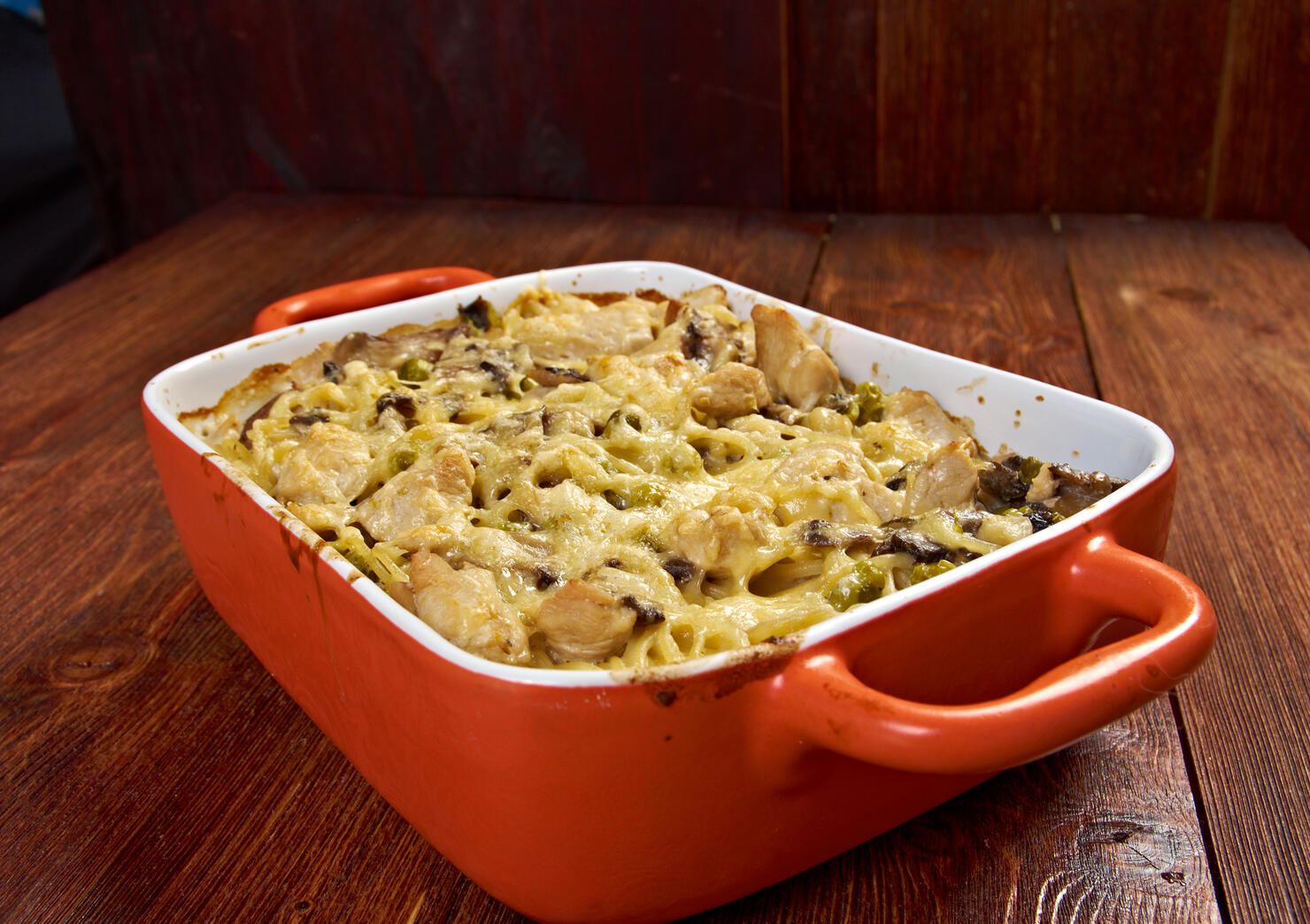 Tetrazzini is an American dish