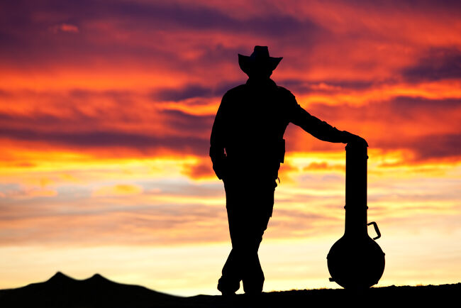 Male Country Musician Silhouette