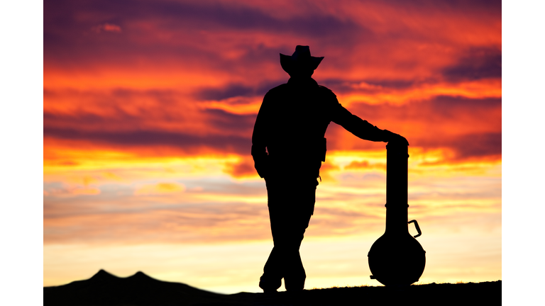 Male Country Musician Silhouette