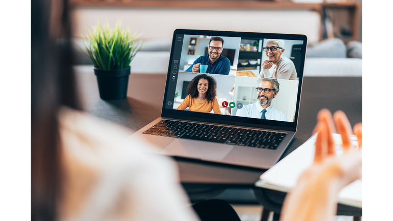 Business team in video conference