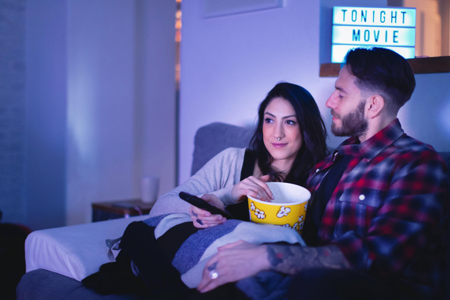 Couple Watching Movie