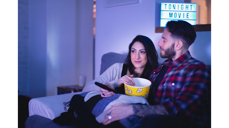 Couple Watching Movie